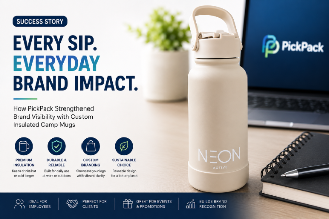 Custom Vacuum Insulated Water Bottle with Handle Lid | Modern Stainless Steel Sports Bottle for Active Brands