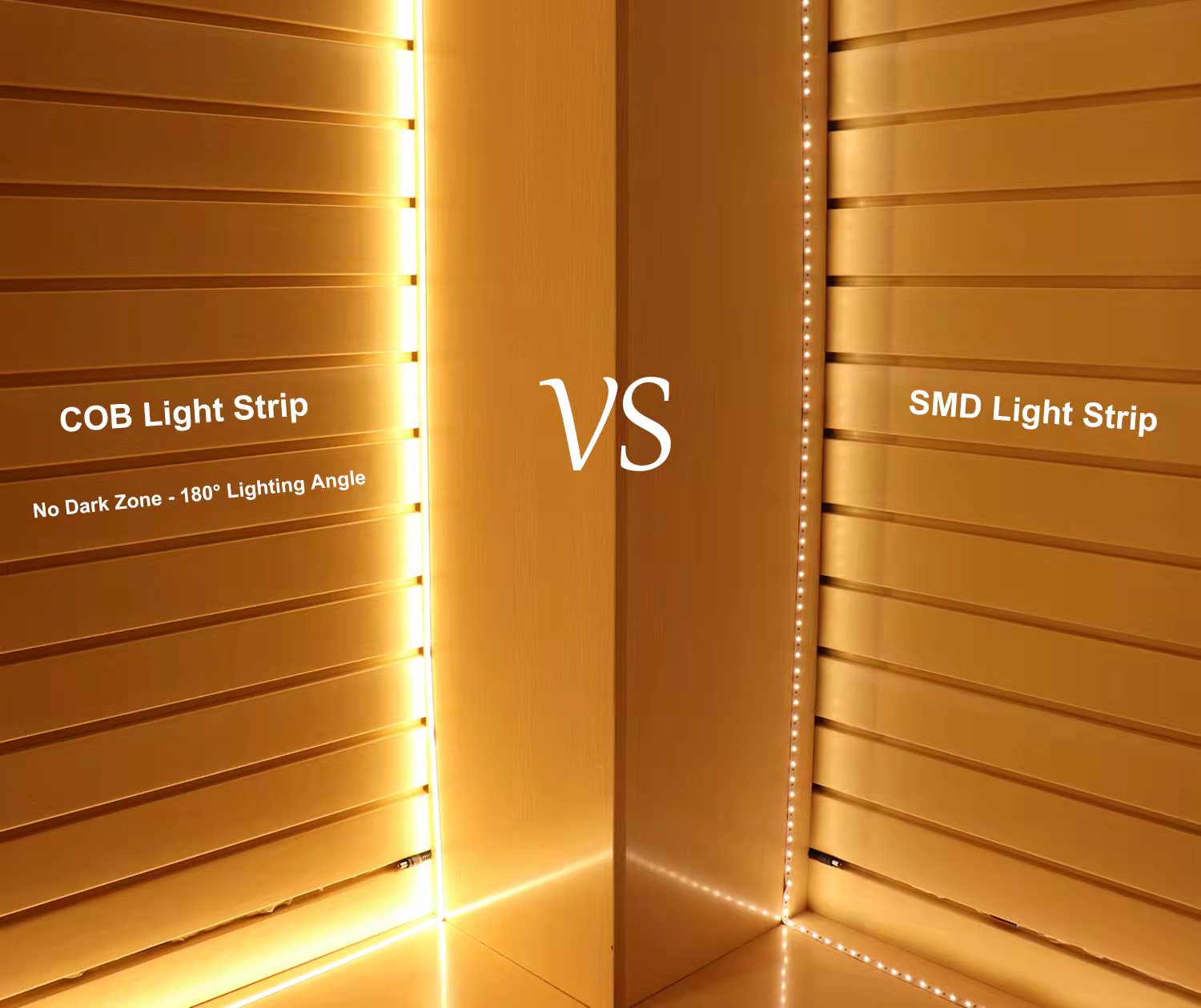 Deccoho comparison photo of SMD VS COB