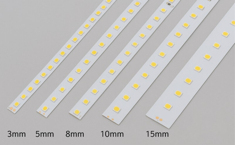 Why there are different PCB width design on LED strips?