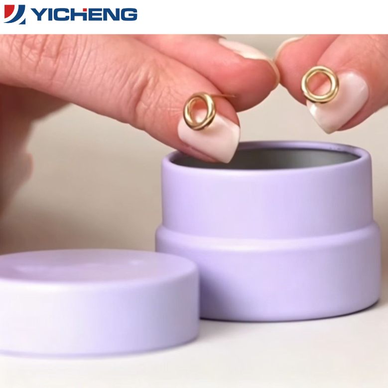Round Jewelry Tin Boxes – Pastel Metal Gift Packaging for Necklaces, Earrings & Rings