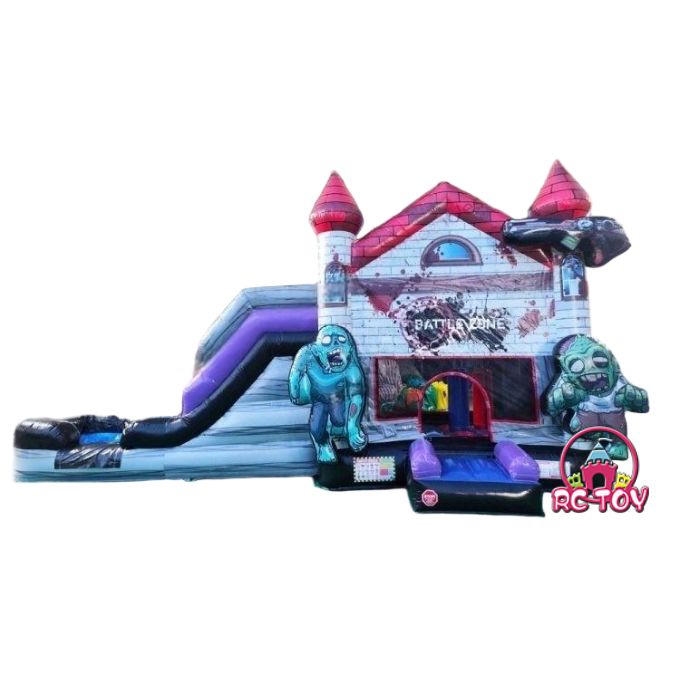 Zombie Battle Zone Inflatable Combo Water Slide Manufacturer (2)