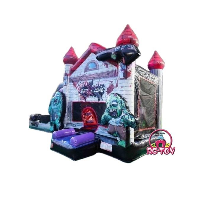 Zombie Battle Zone Inflatable Combo Water Slide Manufacturer (3)