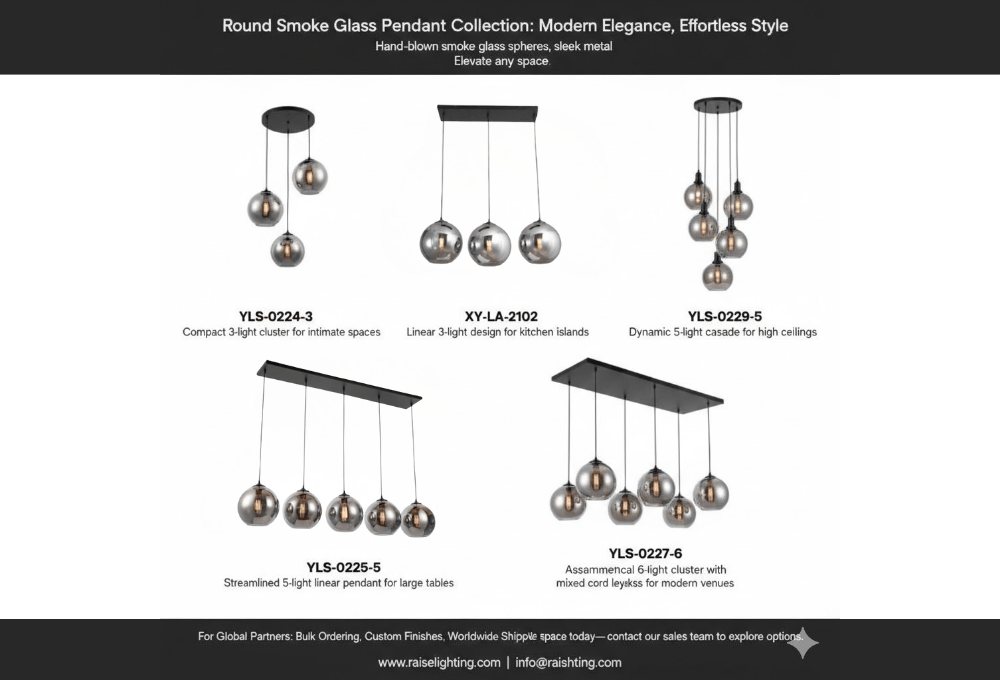 Round Smoke Glass Pendant Collection: Modern Elegance, Effortless Style