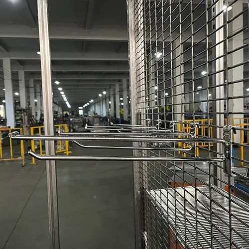 Commercial Heavy-Duty Double Wire Mesh Display Hook with T-Bar