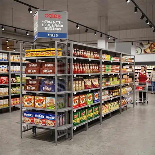 Heavy-Duty Feature End Gondola Shelving (Triangle Ticket Frame)
