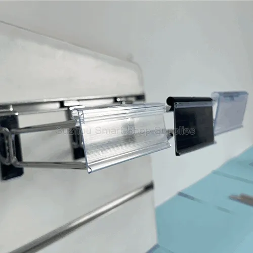 Clear Plastic Flip-Scan Label Holder for T-Bar Hooks