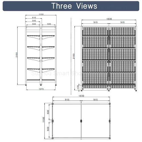Heavy-Duty Australian Standard Double-Sided Outrigger Gondola Shelving