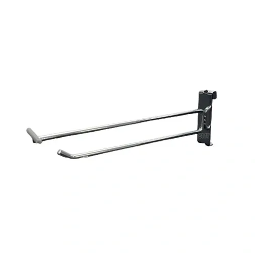 Commercial Heavy-Duty Double Wire Mesh Display Hook with T-Bar