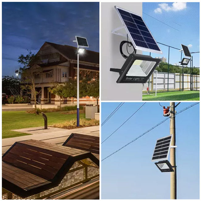 Solar Reflector Aluminum Outdoor Street Garden Solar Led Flood Light With Remote Control