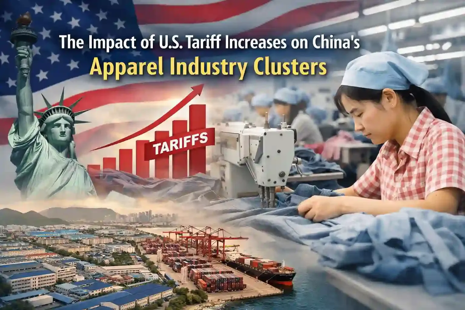 Impact of U.S. tariff increases on China's apparel manufacturing clusters, garment factories, and global export supply chains