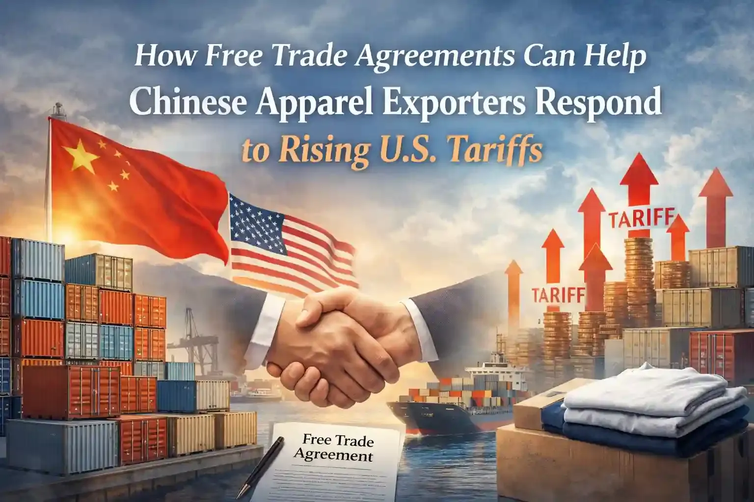 free trade agreements helping Chinese apparel exporters respond to rising US tariffs and global trade challenges