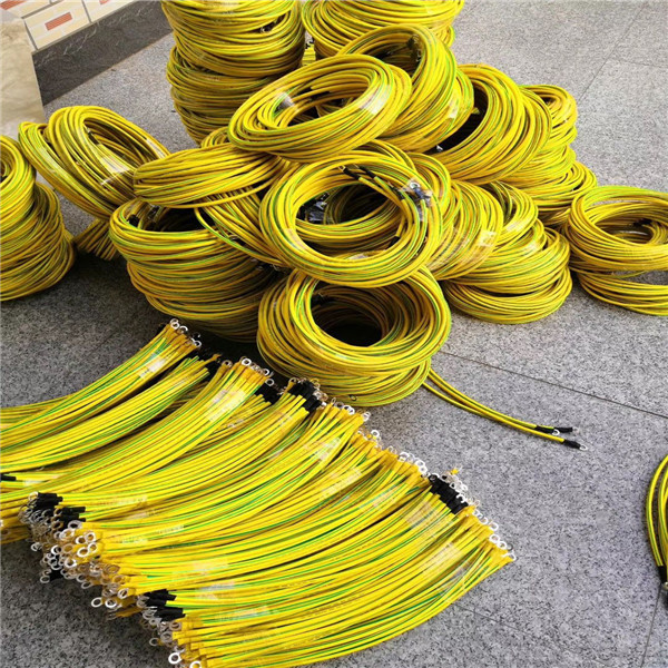 Solar PV Module Earthing Jumper BVR Yellow Green Grounding Earthing Cable With both end crimped lug