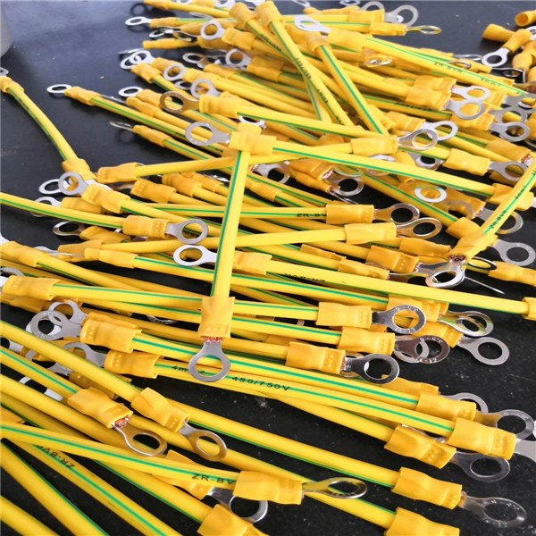 Solar PV Module Earthing Jumper BVR Yellow Green Grounding Earthing Cable With both end crimped lug