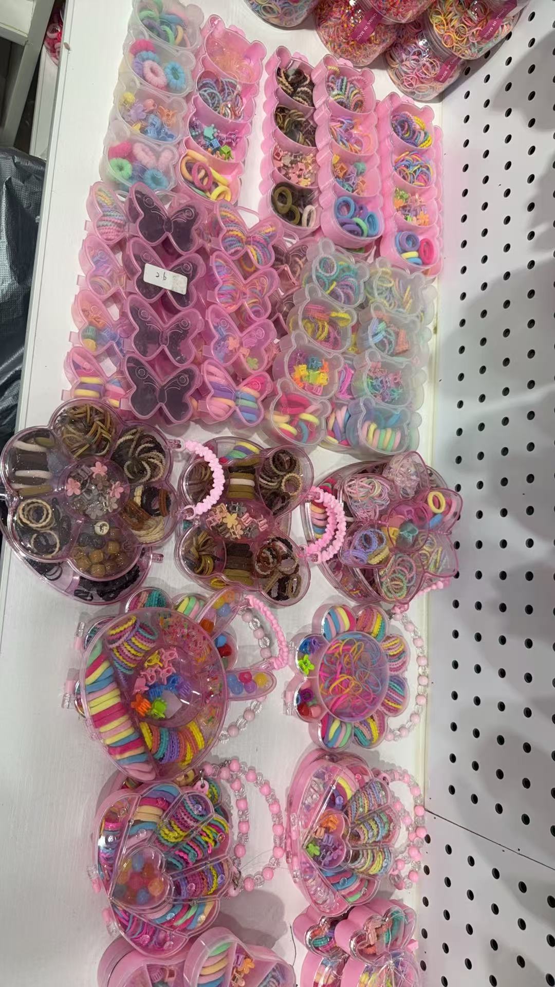 Kids Hair Ties Set with Cute Storage Box