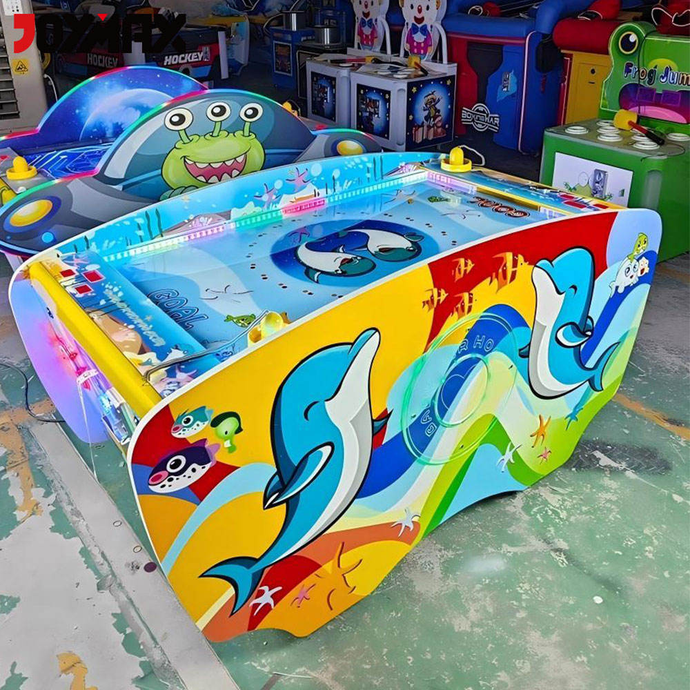 LED Glow Kids Air Hockey Machine - Interactive Neon Arcade Table 5