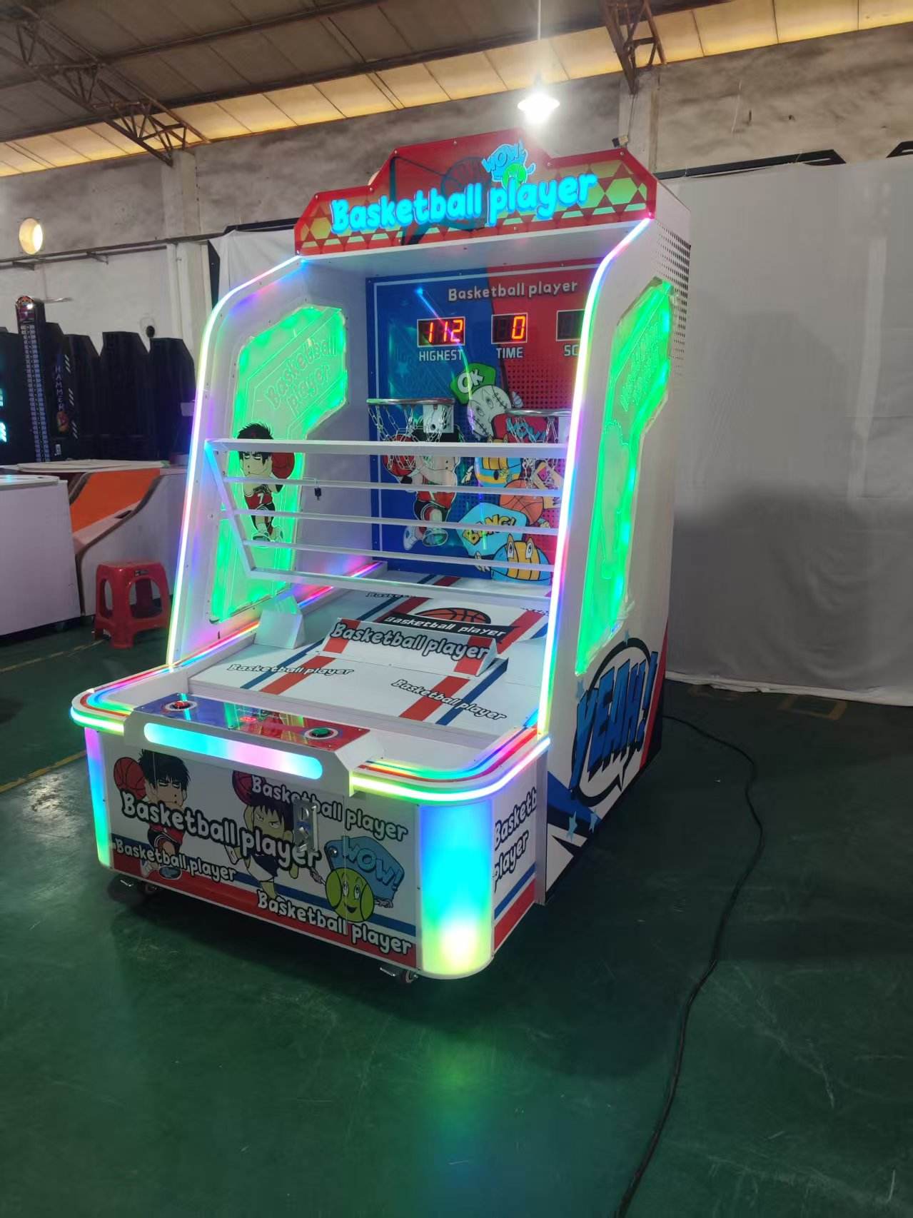 Coin Operated Indoor Amusement Center Basketball Player Electronic Arcade Basketball Shooting Game Machine for Kids 3