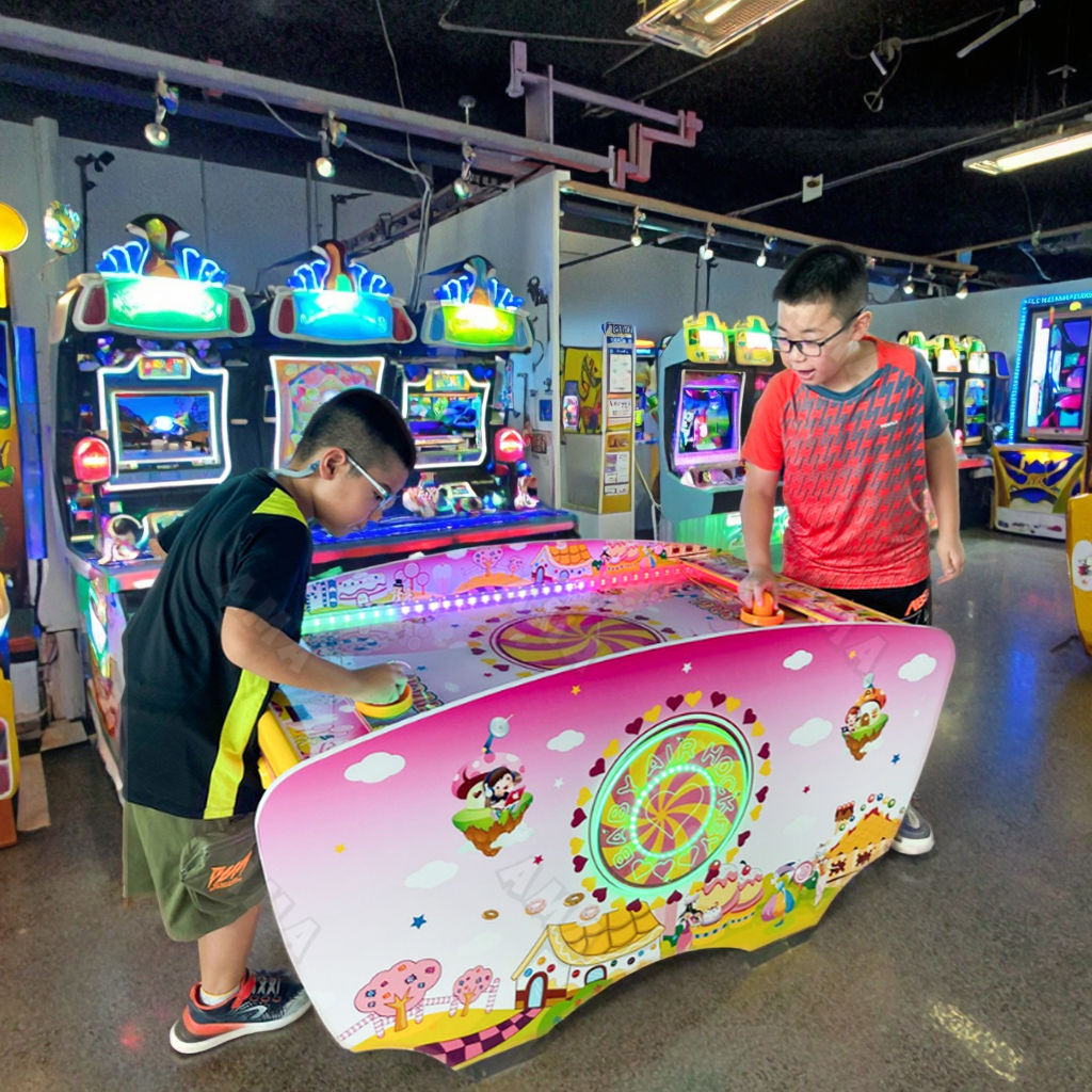 LED Glow Kids Air Hockey Machine - Interactive Neon Arcade Table 2
