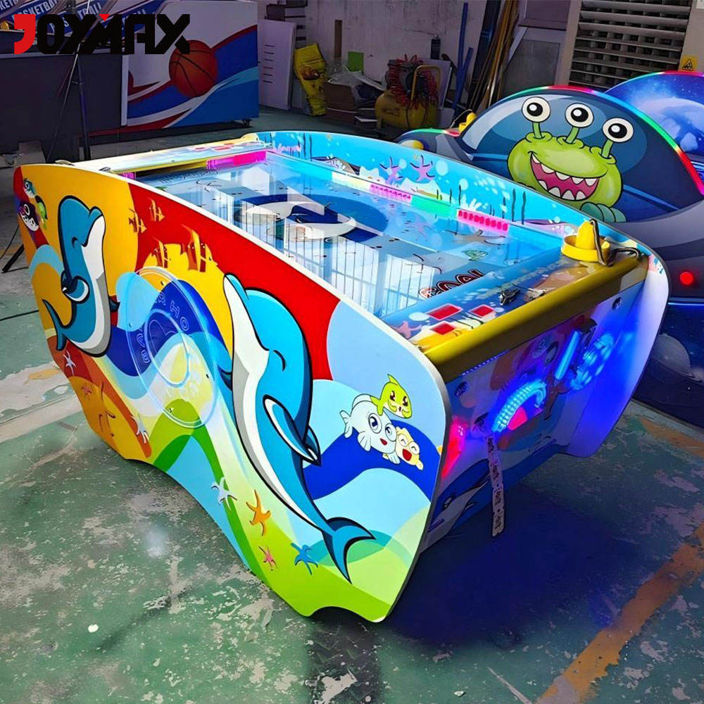 LED Glow Kids Air Hockey Machine - Interactive Neon Arcade Table 4