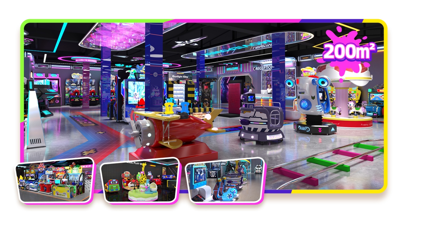 Kids playland arcade center for kids in 200m2