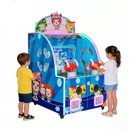 32-Inch Interactive Water Shooting Arcade Machine - Real Water Splash Video Game 3