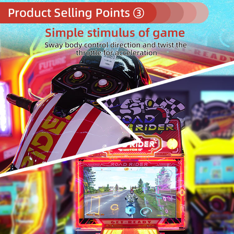 Kids Coin-Operated Motorcycle Racing Simulator - Interactive Superbike Arcade Game 4