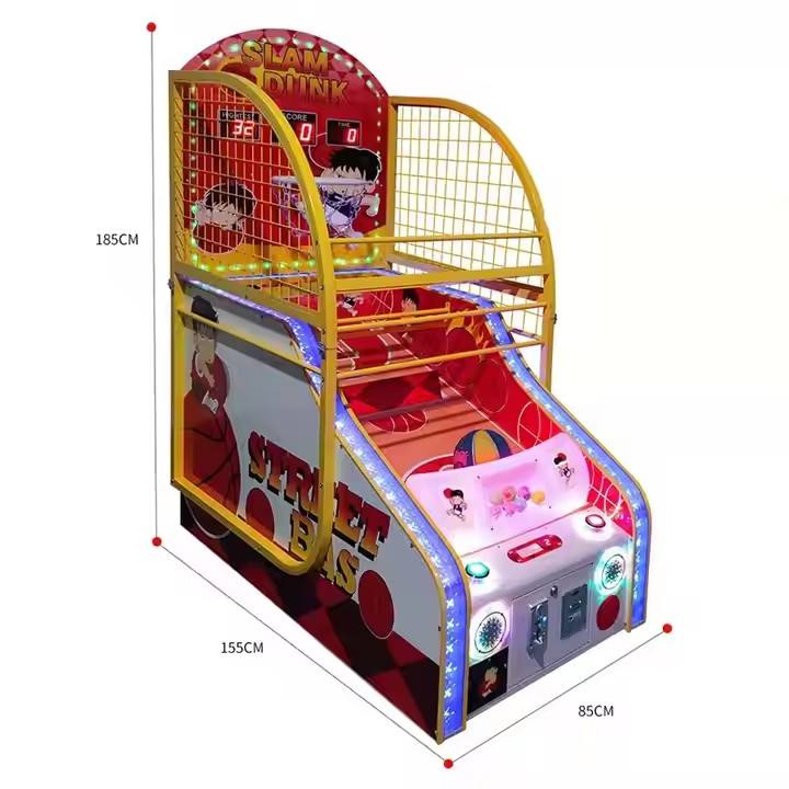 Small Cute Shape Coin-Operated Arcade Basketball Machine for Children Over 6 Years 110-240V 3