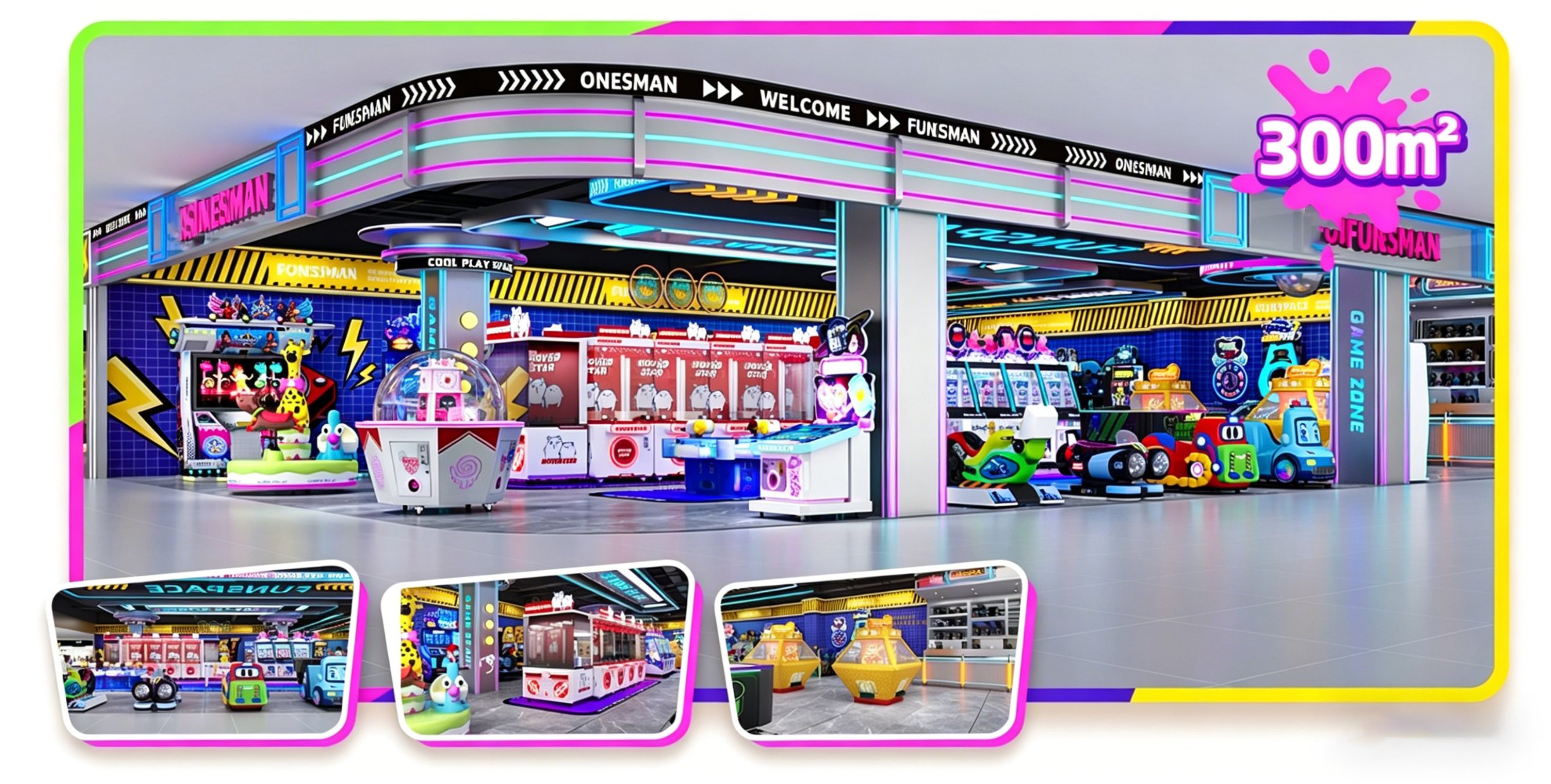 small arcade gift store in 300m2