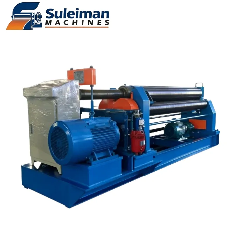 Heavy-duty mechanical drive system of a 3-roll symmetrical plate rolling machine