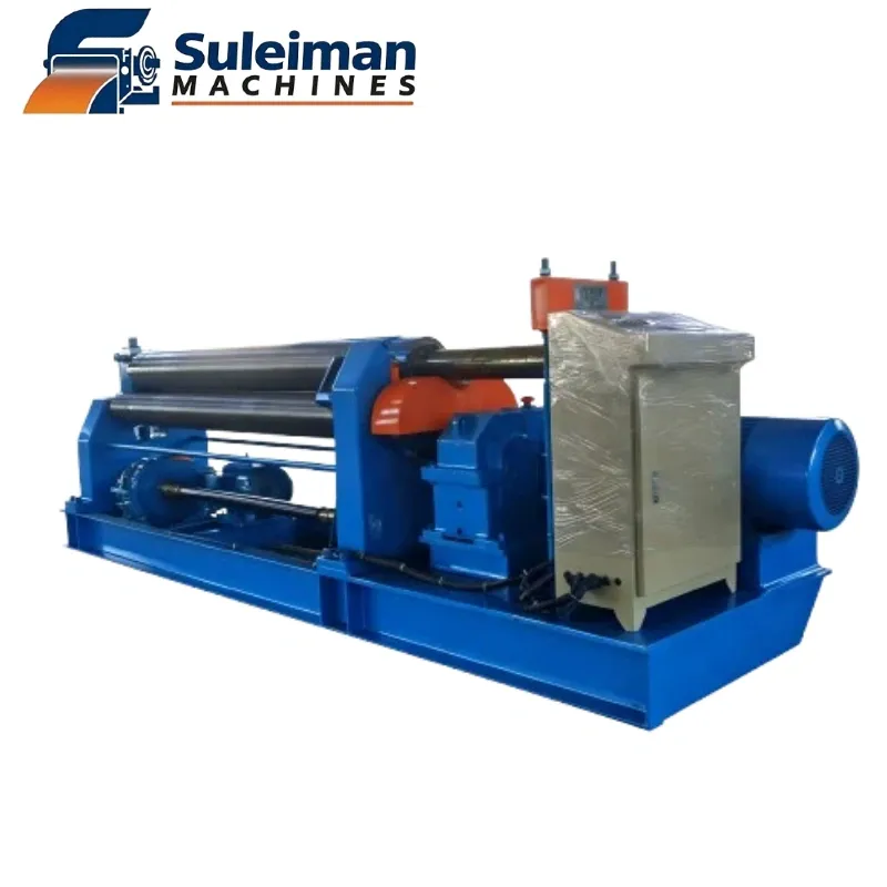 Industrial 3-roll mechanical bending rolls for tank and pipe fabrication