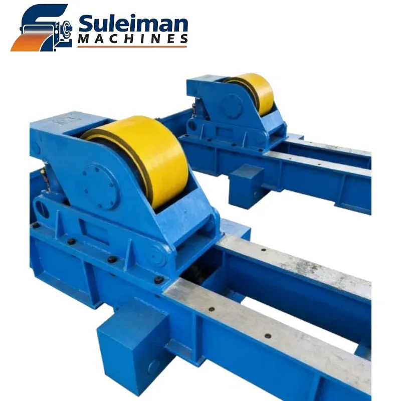 Heavy duty adjustable welding rotator for large diameter tank and vessel fabrication