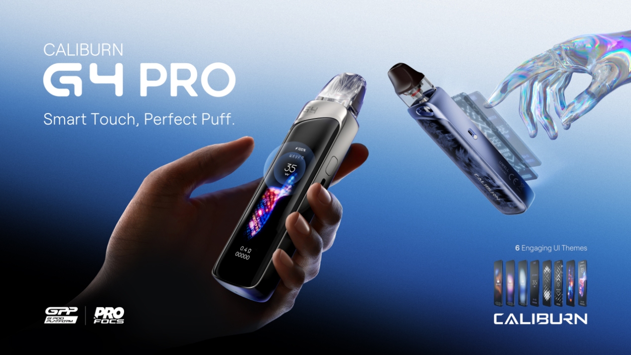 One-Tap Vaping: CALIBURN G4 PRO Reinvents Touchscreen Pod Experience
