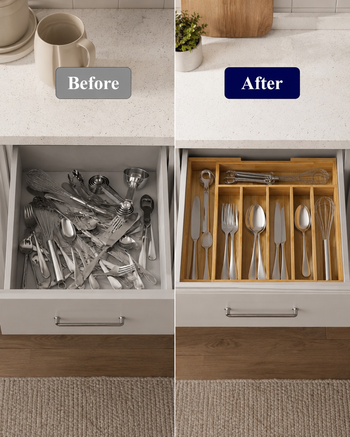 before-after-bamboo-kitchen-drawer-organizer-cutlery-storage