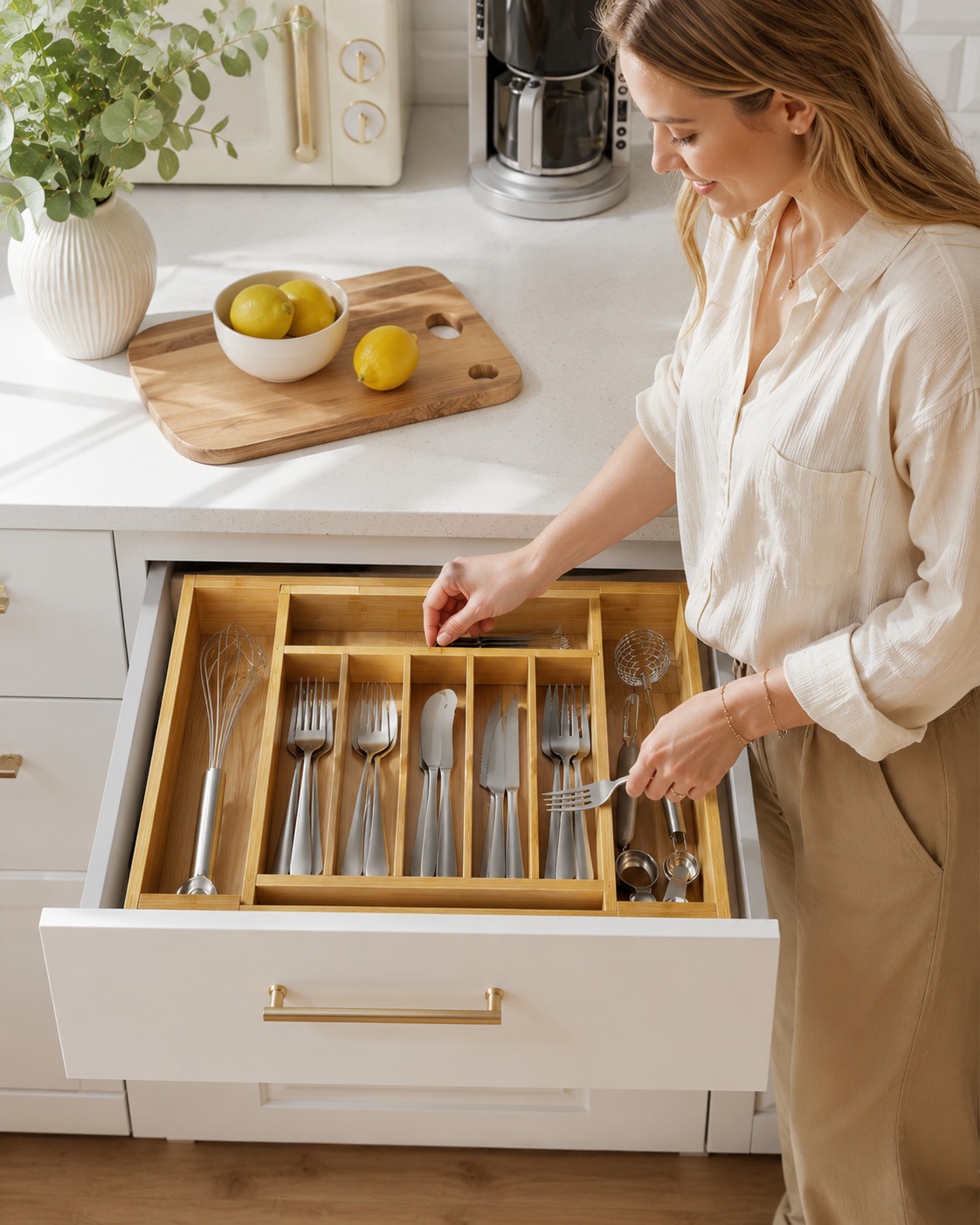 bamboo-drawer-organizer-kitchen-cutlery-storage-woman-using
