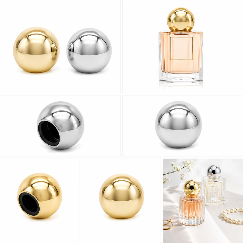 Round Ball Shape Zamac Perfume Cap