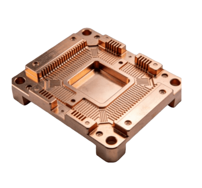 CNC Machined Copper Base Plate for High-Power Semiconductor-2