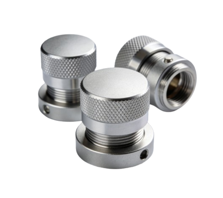 Knurled Aluminum Control Knob with Sandblasting Finish-2