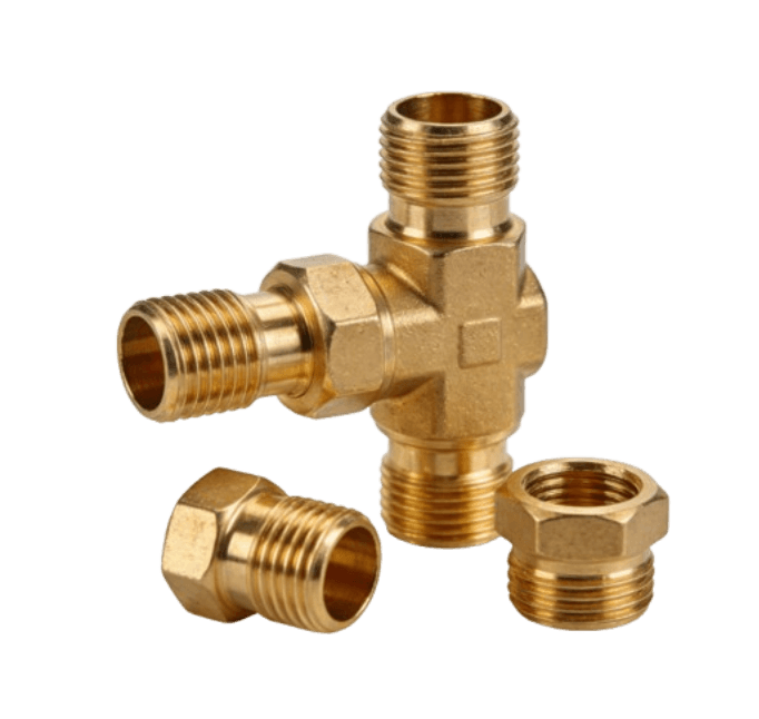 Custom Brass Threaded Insert and Fitting for Plumbing System-1