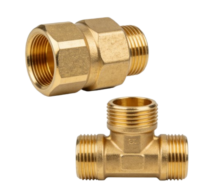 Custom Brass Threaded Insert and Fitting for Plumbing System-2