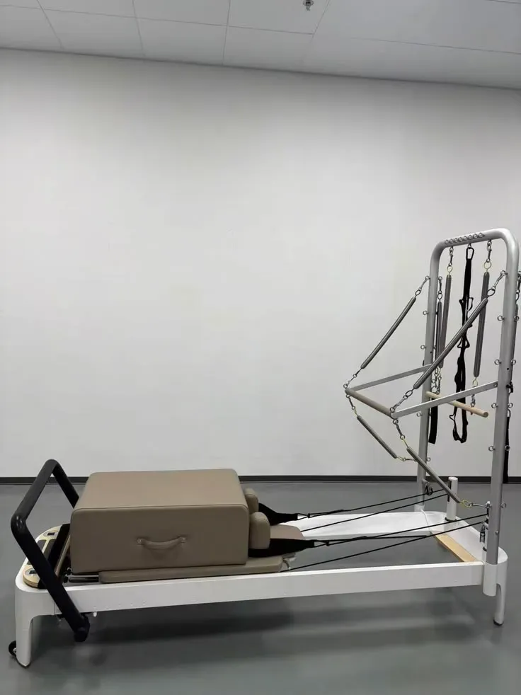 AL06 Pro Commercial Aluminum Pilates Reformer with Tower | High-Traffic Studio Edition