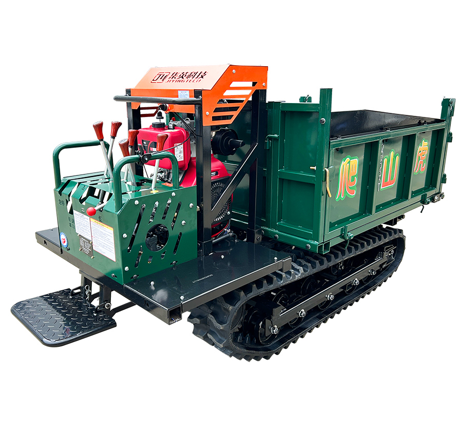 1100-8Multiple mini crawler dumpers lined up ready for shipment, rubber track agricultural machinery wholesale