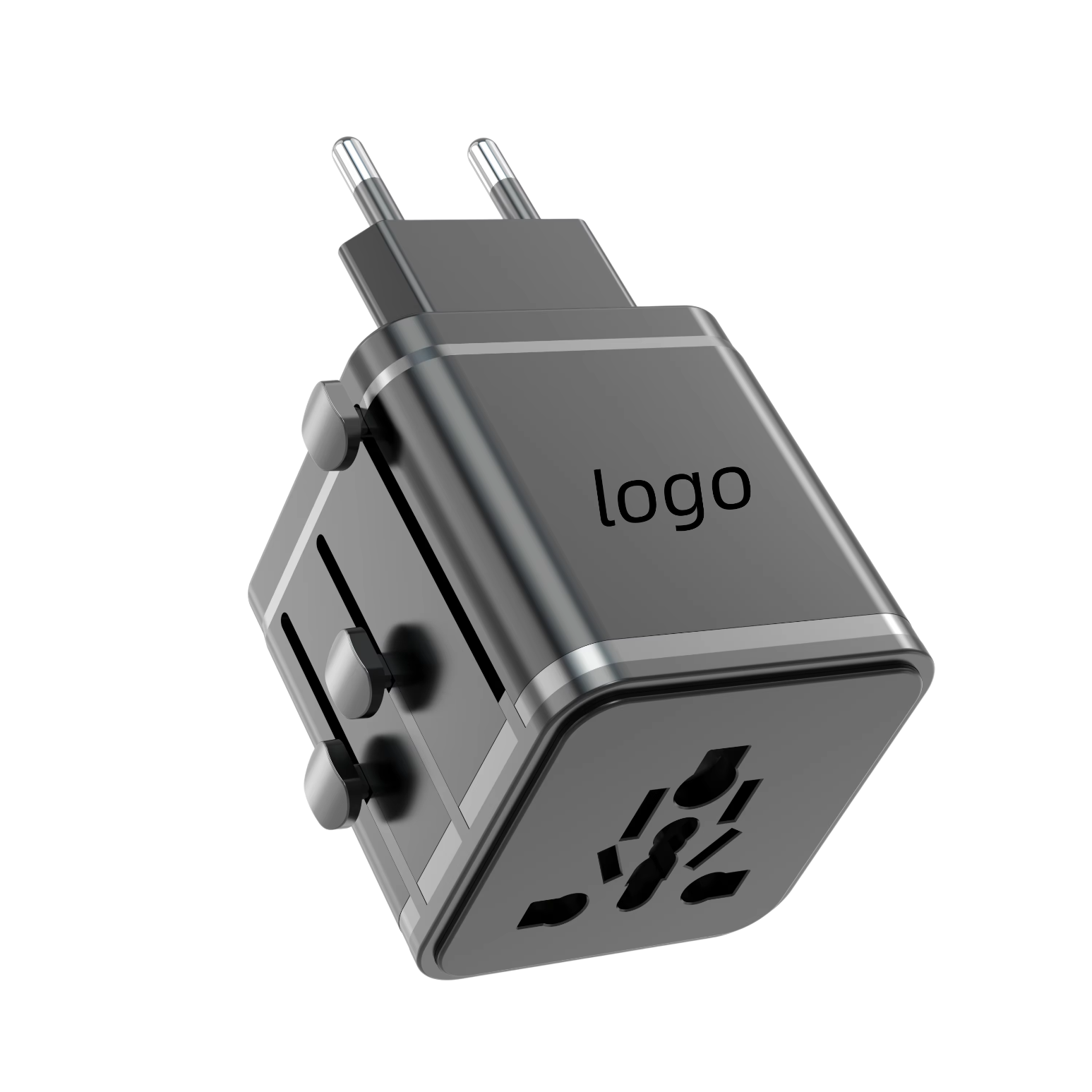 Custom Universal Travel Adapter with Type-C | Fast Charging Multi-Plug Wall Charger