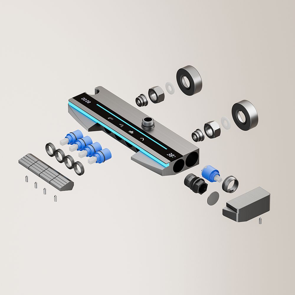 Luxury 4-Function Aluminum Thermostatic Shower Set for Ultimate Bathing Experience 7