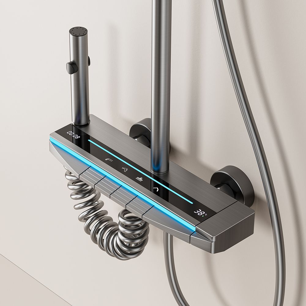 Luxury 4-Function Aluminum Thermostatic Shower Set for Ultimate Bathing Experience 5