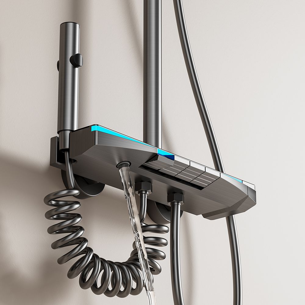 Luxury 4-Function Aluminum Thermostatic Shower Set for Ultimate Bathing Experience 8