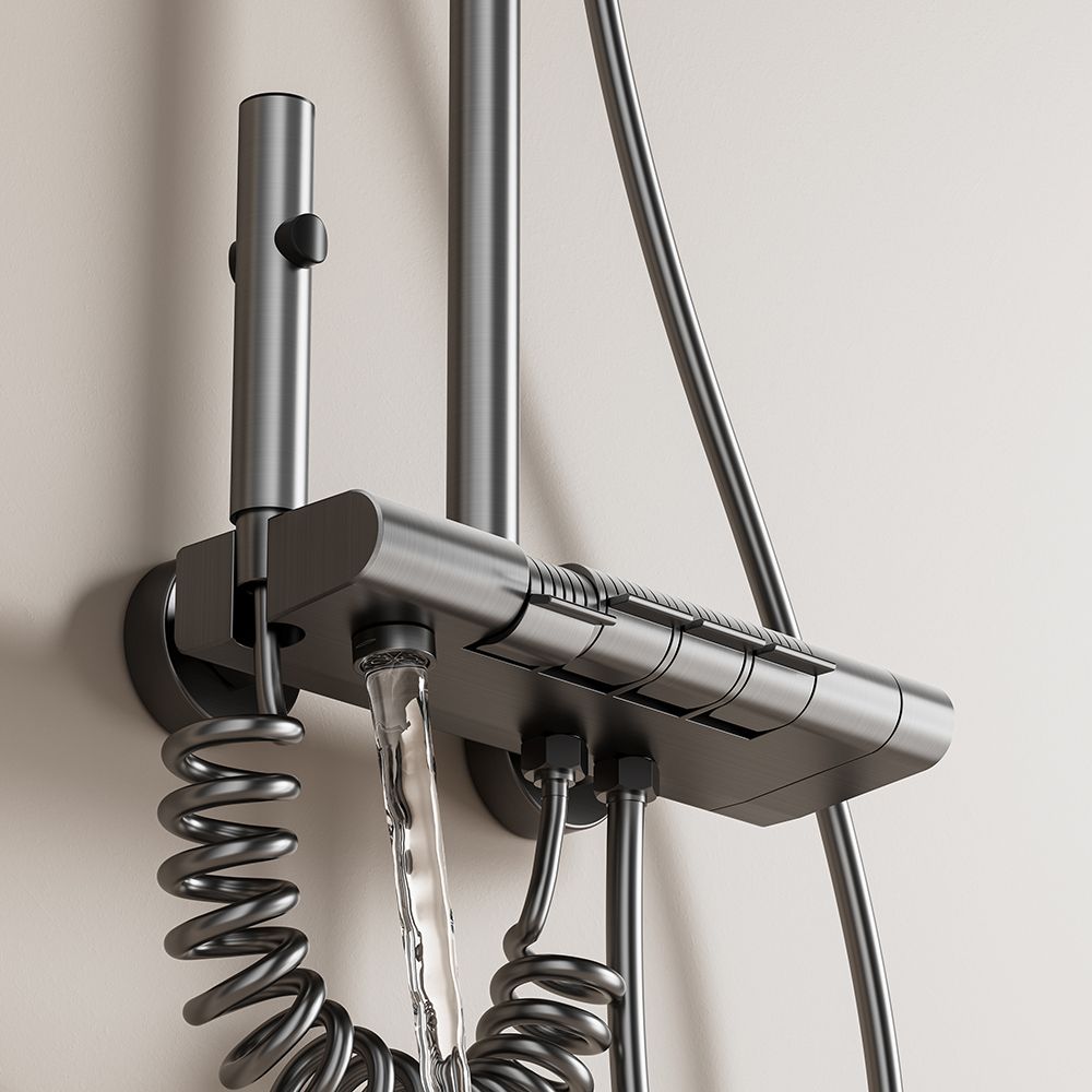 Professional Hot Selling Aluminum Shower Head Wall Mounted Bathroom Concealed Bathroom Shower Set 7