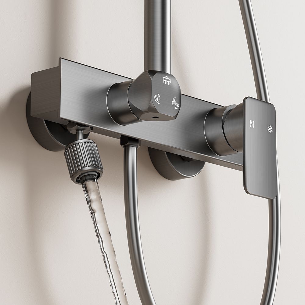 This premium shower set delivers a spa-like bathing experience with three versatile water functions, including a luxurious rainfall shower. Designed for high-end bathrooms, it blends elegant aesthetics, durable9