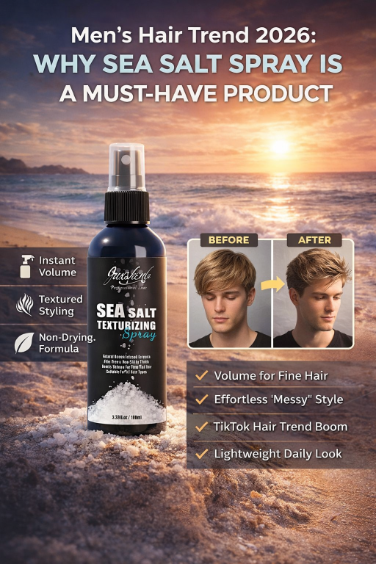 Men’s Hair Trend 2026: Why Sea Salt Spray Is Becoming a Core Styling Product for Modern Brands